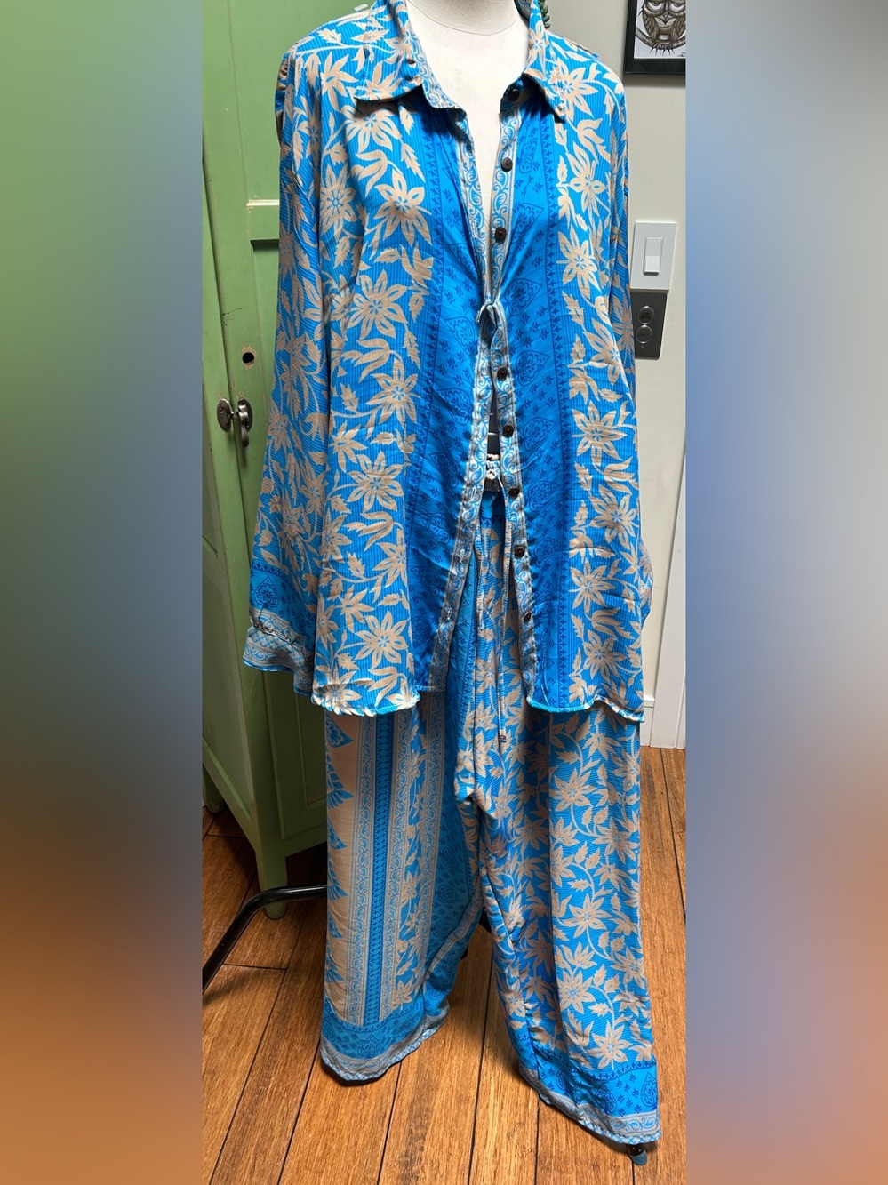 Wild Child silk pants and top. NWOT